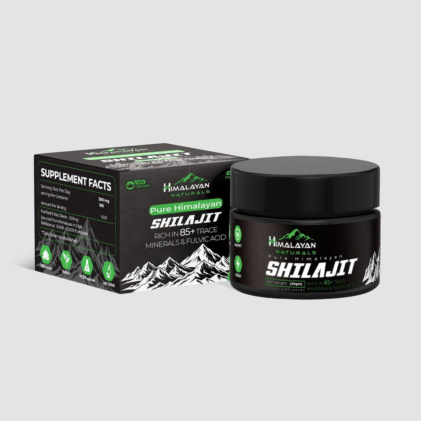 Pure Himalayan Shilajit (Aftabi) - Premium Quality Golden Grade Shilajit - Pakista's No. 1 Quality Granted - Himalayan Naturals